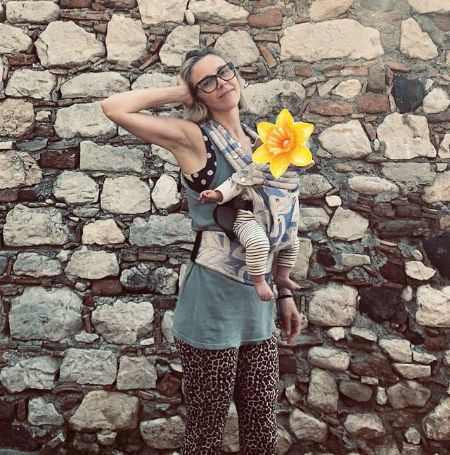 Sophia Di Martino with her child.